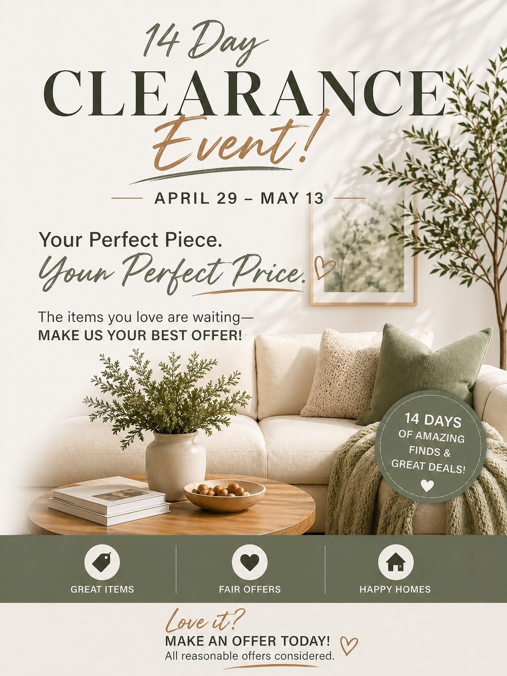 Spring Clearance Event